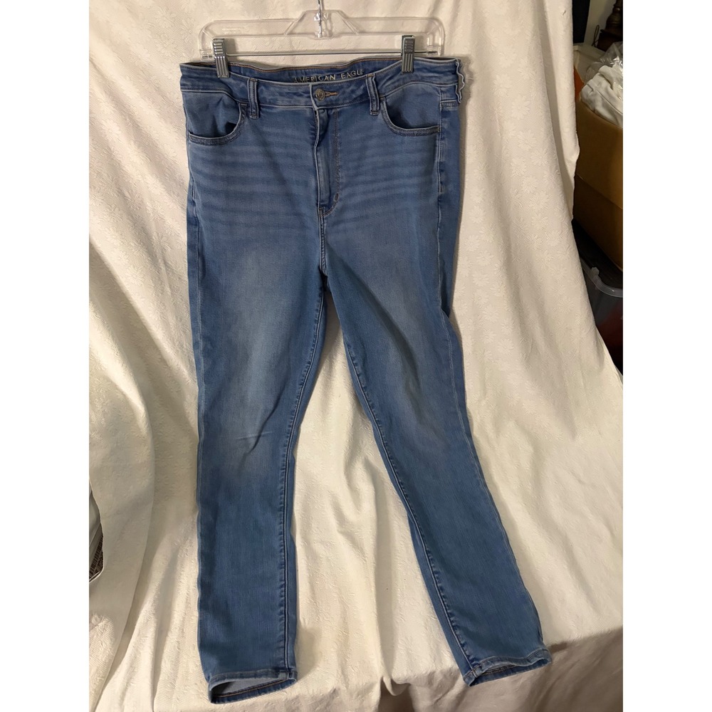 American Eagle Boho Chic Next Level Stretch Skinny Medium Wash High Rise S14 Reg